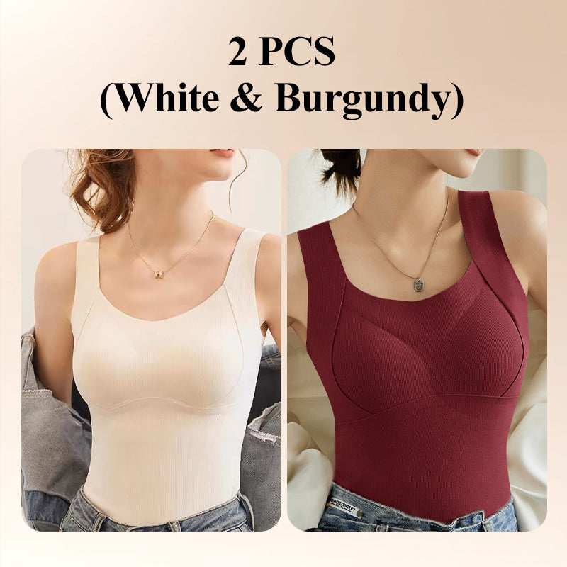 Thickened Warm Tank Top with Shelf Bra