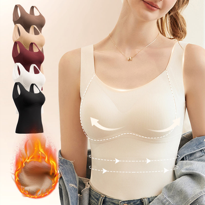Thickened Warm Tank Top with Shelf Bra