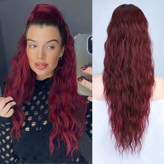 Curly Wavy Frizzy Hair Extension with Ponytail